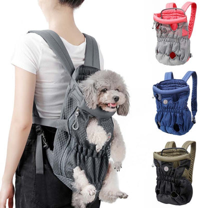 Doglemi Pet Outing Backpack Dog Shoulder Chest Bag Breathable Mesh Dog Cat Bag, Size:L(Gray) - Pet Bags by Doglemi | Online Shopping South Africa | PMC Jewellery | Buy Now Pay Later Mobicred