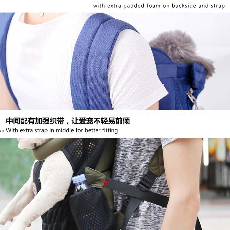 Doglemi Pet Outing Backpack Dog Shoulder Chest Bag Breathable Mesh Dog Cat Bag, Size:L(Gray) - Pet Bags by Doglemi | Online Shopping South Africa | PMC Jewellery | Buy Now Pay Later Mobicred