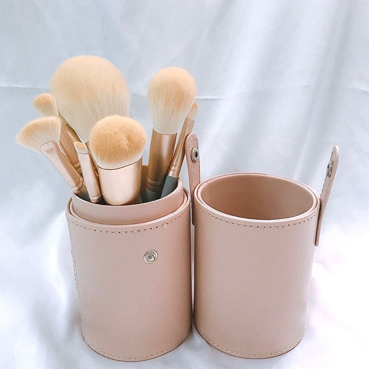 10 PCS / Set Makeup Brush Corn Silk Fiber Hair Loose Powder Brush Face And Eye Makeup Brush, Style:With Pink Cylinder - Makeup Brushes by PMC Jewellery | Online Shopping South Africa | PMC Jewellery