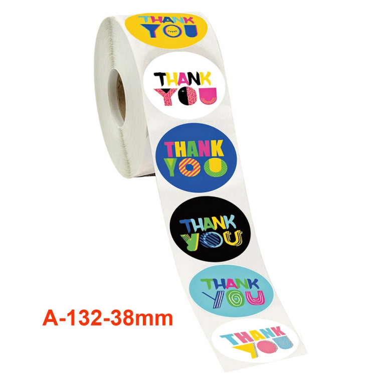 3 PCS Thank You Sticker 8 Kinds Of Pictures Wedding Party Decoration Supplies Label 38 mm/1.5 inch(A-132-38mm) - Sticker & Tags by PMC Jewellery | Online Shopping South Africa | PMC Jewellery
