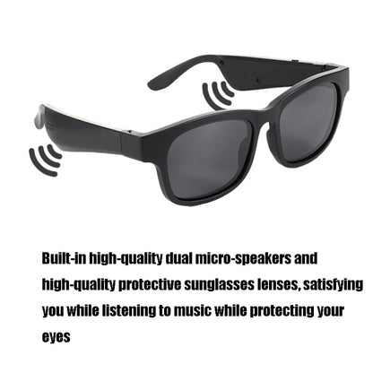 A12 Smart Bluetooth Audio Sunglasses Bluetooth Glasses(Black) - Bluetooth Earphone by PMC Jewellery | Online Shopping South Africa | PMC Jewellery