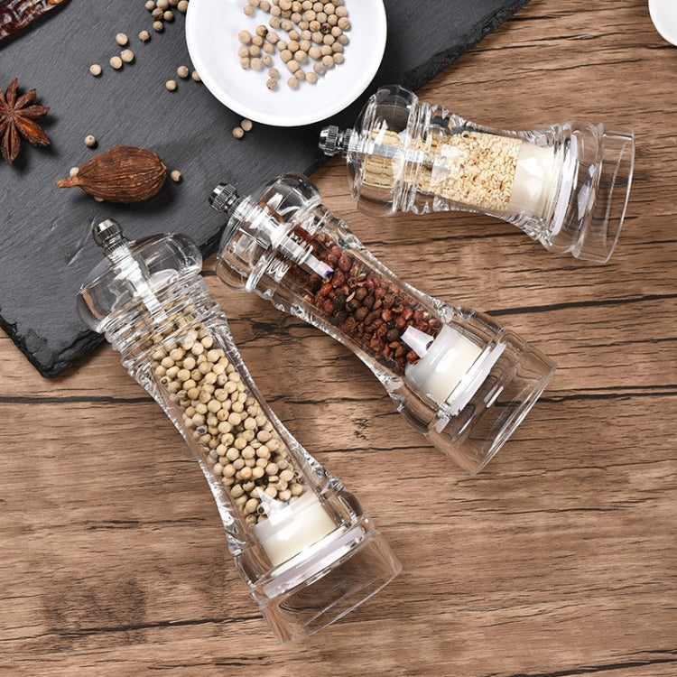 Acrylic Transparent Pepper Grinder Manual Pepper Grinder Ceramic Core Multi-Purpose Seasoning Bottle, Specification: 4 Inch - Stirrer & Squeezer by PMC Jewellery | Online Shopping South Africa | PMC Jewellery