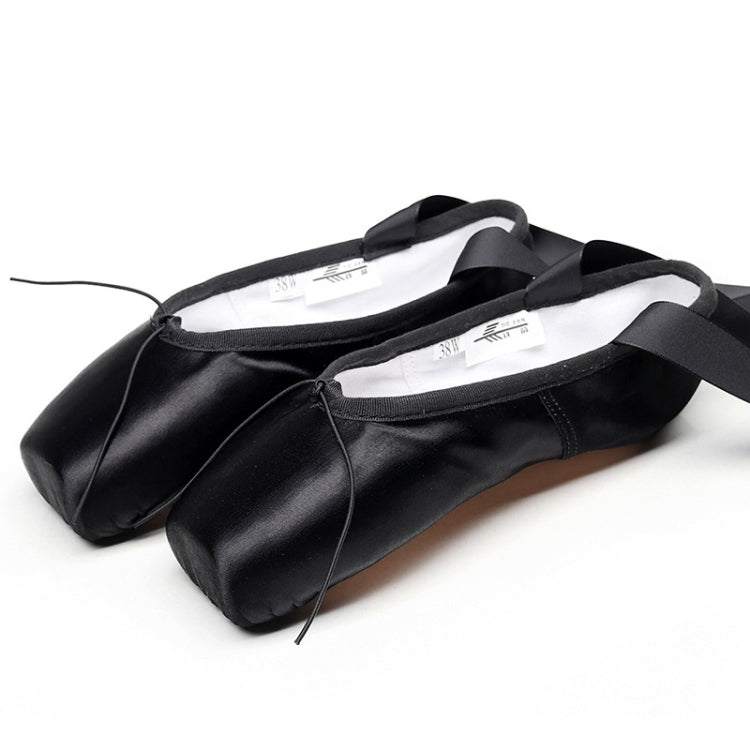 Ballet Lace Pointe Shoes Professional Flat Dance Shoes, Size: 40(Black) - Yoga Socks & Shoes by PMC Jewellery | Online Shopping South Africa | PMC Jewellery