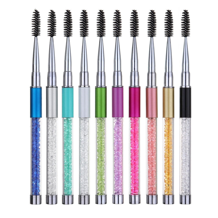 5 PCS Plastic Pole Eyelash Brush Rhinestone Pole With Pen Sleeve Spiral Eyelash Brush(Black) - Eyes by PMC Jewellery | Online Shopping South Africa | PMC Jewellery