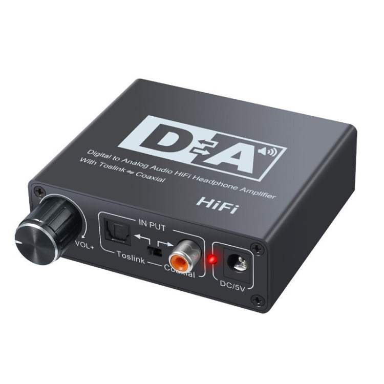NK-C6 Optical Fiber To Analog Audio Converter Adjustable Volume Digital To Analog Decoder EU Plug - Audio Receiver Transmitter by PMC TechLife | Online Shopping South Africa | PMC TechLife