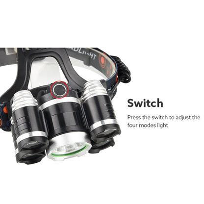 Outdoor Glare Rechargeable LED Headlight High Power Outdoor Lighting Fishing Light, Style: Rotate (Batteries And USB Cable) - Headlamp by PMC Jewellery | Online Shopping South Africa | PMC Jewellery