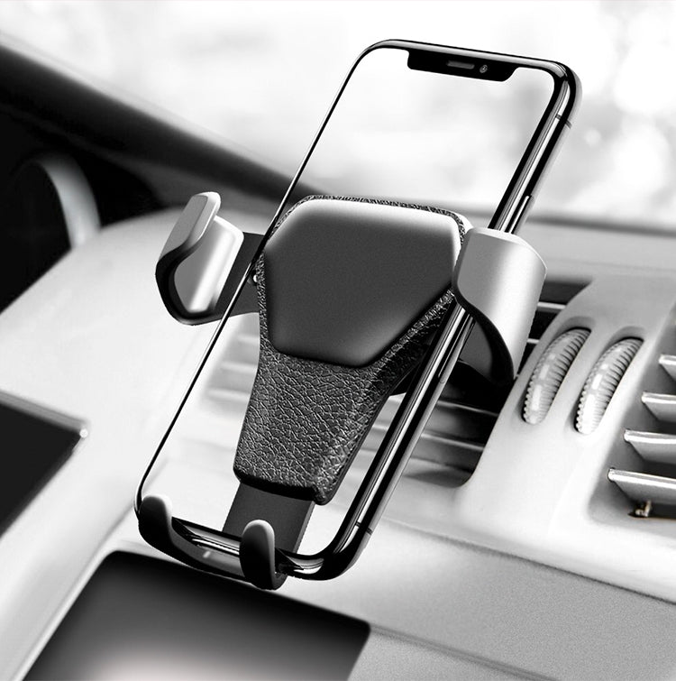 Car Air Vent Mount Gravity Phone Holder Universal Gravity Smartphone Support Black - Car Holders by PMC TechLife | Online Shopping South Africa | PMC TechLife