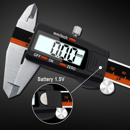 0-150mm Plastic Meter Stainless Steel Body Digital Display Electronic High-Precision Vernier Caliper, Specification: 2 Units of mm/inch - Measuring Tools by PMC Jewellery | Online Shopping South Africa | PMC Jewellery