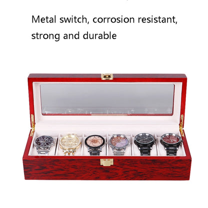 Wooden Baking Paint Watch Box Jewelry Storage Display Box(12-bit Full Carbon Paint) - Watch Storages by PMC Jewellery | Online Shopping South Africa | PMC Jewellery | Buy Now Pay Later Mobicred