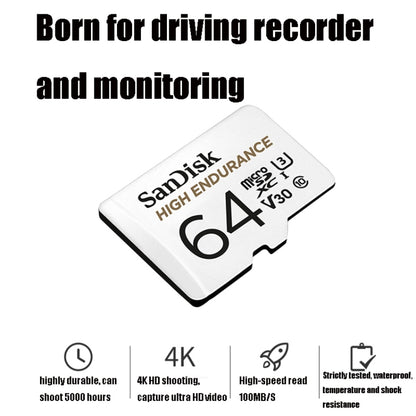 SanDisk U3 Driving Recorder Monitors High-Speed SD Card Mobile Phone TF Card Memory Card, Capacity: 64GB - Micro SD Card by SanDisk | Online Shopping South Africa | PMC Jewellery | Buy Now Pay Later Mobicred