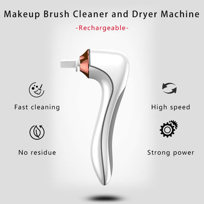 Electric Scrubber Make-Up Brush Cleaning Machine Automatic Dryer USB Rechargeable Make-Up Brush Cleaner(Black) - Tools by PMC Jewellery | Online Shopping South Africa | PMC Jewellery