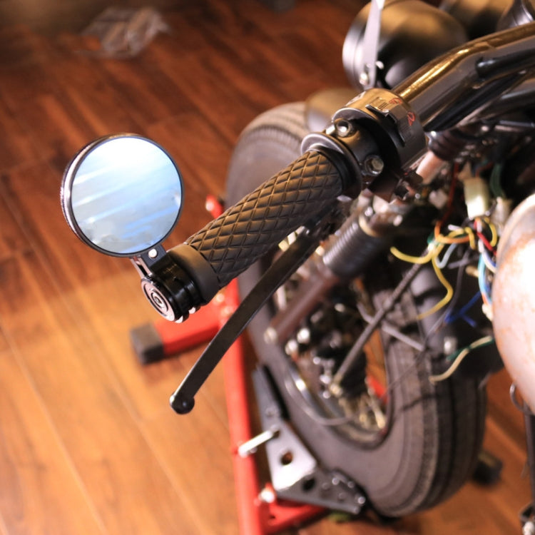 Motorcycle Modified Rearview Mirror CNC Handle Mirror Accessories(Black) - Side Mirrors by PMC TechLife | Online Shopping South Africa | PMC TechLife