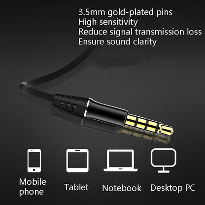 In-Ear Earphone Bass Mobile Phone Game Sports Wired Headset(Black) - In Ear Wired Earphone by PMC Jewellery | Online Shopping South Africa | PMC Jewellery