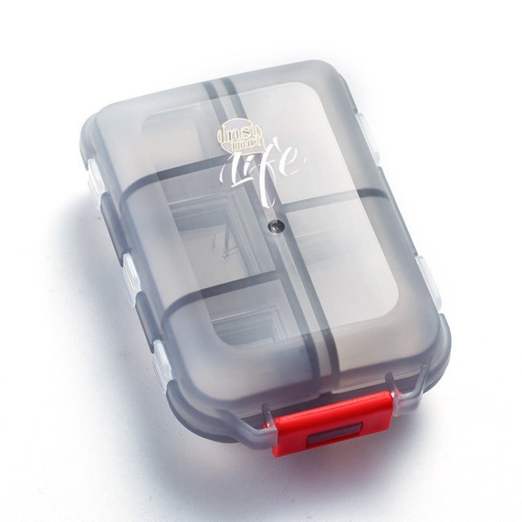 Mizi Small Pill Box Portable Dispensing Medicines Boxes, Colour: 10 Grid (Gray) - free shipping - PMC TechLife - Order now!