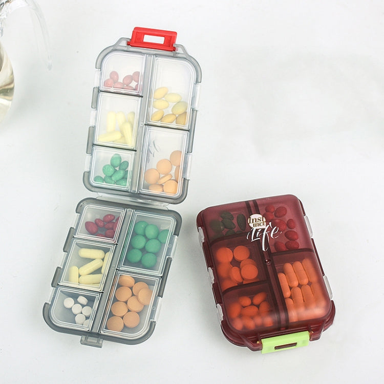 Mizi Small Pill Box Portable Dispensing Medicines Boxes, Colour: 10 Grid (Gray) - Pill Boxes by PMC Jewellery | Online Shopping South Africa | PMC Jewellery