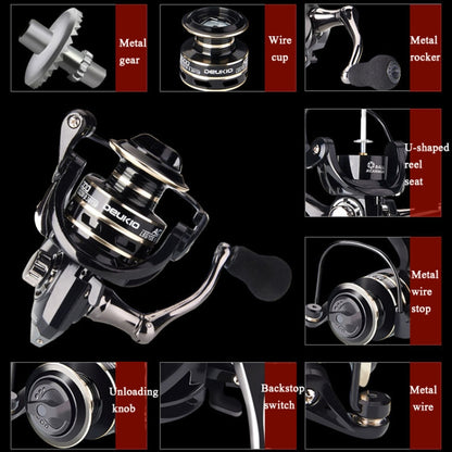 DEUKIO Fishing Wheel AC Sea Otter Fishing Supplies With All Metal Rocker, Specification: AC7000 - Fishing Reels by DEUKIO | Online Shopping South Africa | PMC Jewellery