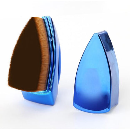 3 PCS Iron Foundation Brush Soft Hair Blush Powder Brush Repair Volume Loose Powder Brush Plating Blue Brown Hair (OPP Bag Packaging) - Makeup Brushes by PMC Jewellery | Online Shopping South Africa | PMC Jewellery