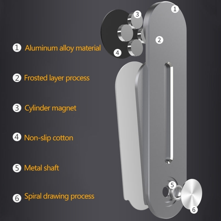 Portable Shrink Notebook Expanded Metal Bracket(Cool Black) - Hand-Sticking Bracket by PMC Jewellery | Online Shopping South Africa | PMC Jewellery