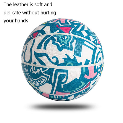 MILACHIC Number 7 Standard Ball Printed Non-Slip Wear-Resistant Outdoor Basketball(Blue) - Balls by MILACHIC | Online Shopping South Africa | PMC Jewellery | Buy Now Pay Later Mobicred