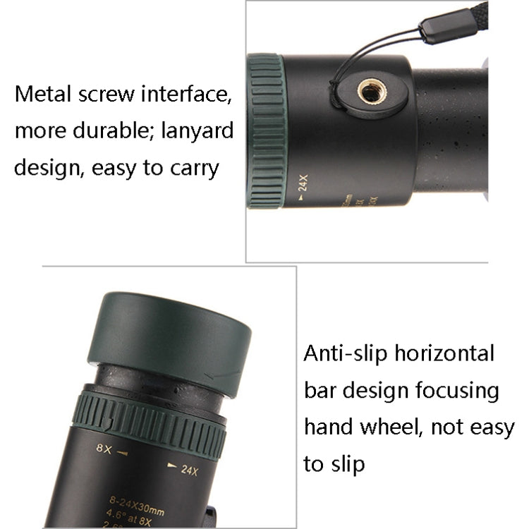 LUXUN 8-24X30 Shimmer Night Vision Single-Cylinder Variation Telescope - Telescope & Microscope by PMC Jewellery | Online Shopping South Africa | PMC Jewellery