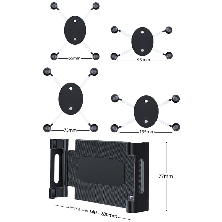 Curved Adhesive Car Instrument Table Bracket Car Mobile Phone Bracket Plastic Clamp Arm Style: Small 4 Claw - Car Holders by PMC Jewellery | Online Shopping South Africa | PMC Jewellery