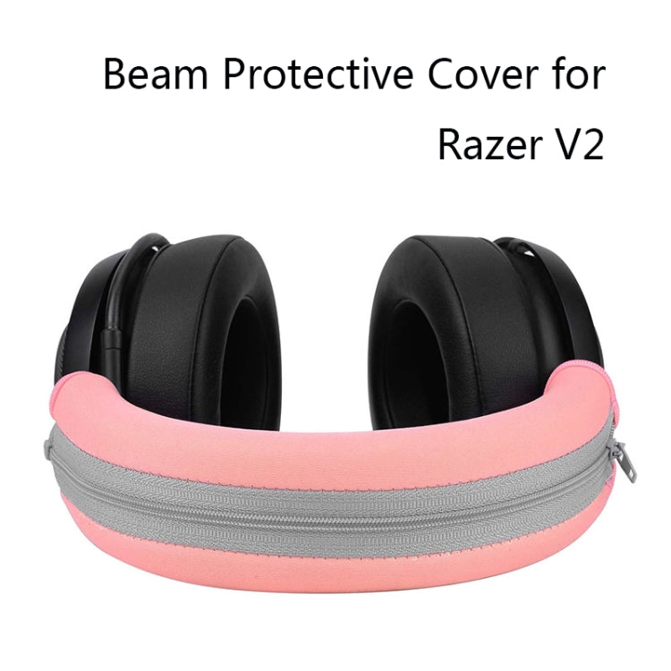 2 PCS Headset Sponge Case For Razer BlackShark V2/V2X/V2SE, Colour: Ellipse Lambskin(Black Paper Black Net) - Earmuff & Pad by PMC Jewellery | Online Shopping South Africa | PMC Jewellery