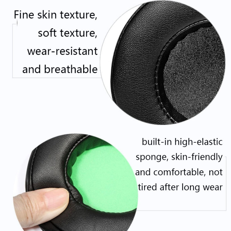 2 PCS Headset Sponge Case For Razer BlackShark V2/V2X/V2SE, Colour: Ellipse(Black Net Green Bottom) - Earmuff & Pad by PMC TechLife | Online Shopping South Africa | PMC TechLife