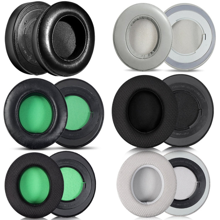 2 PCS Headset Sponge Case For Razer BlackShark V2/V2X/V2SE, Colour: Ellipse(Gray Net Gray Bottom) - Earmuff & Pad by PMC TechLife | Online Shopping South Africa | PMC TechLife