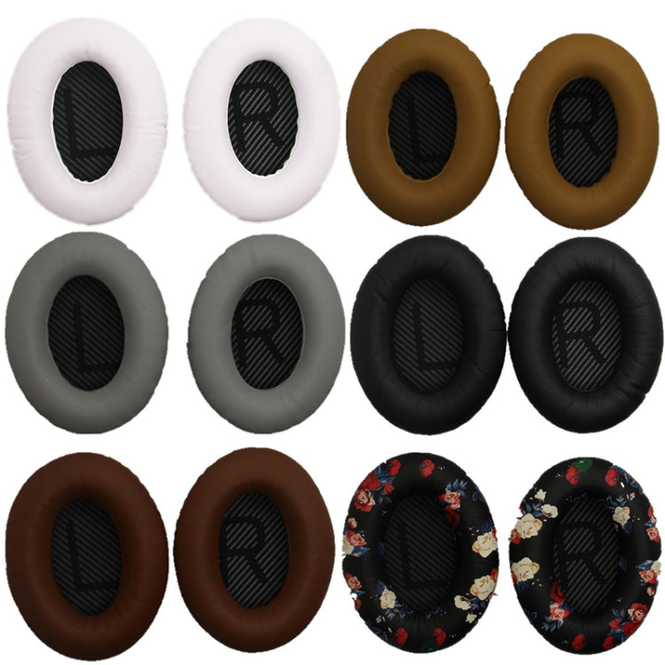 2 PCS Headset Sponge Cover For BOSE QC15 / QC3 / QC2 / QC25 / AE2 / AE2i(White  + Black LR) - Earmuff & Pad by PMC Jewellery | Online Shopping South Africa | PMC Jewellery