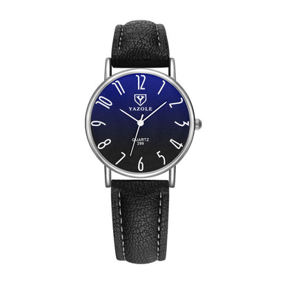 YAZOLE 299 Arabic Numerals Dial Couple Business Belt Watch(Small Black Tray Black Belt) - Couple Watches by YAZOLE | Online Shopping South Africa | PMC Jewellery | Buy Now Pay Later Mobicred