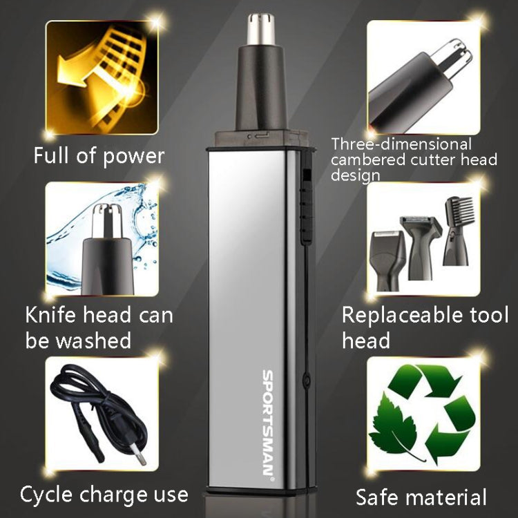 Sportsman SM-416 Electric Mini Shaving Knife Eyebrow Trimming Knife Charging USB Nose Hair Trimmer, Specification: EU Plug - Electric Shavers by Sportsman | Online Shopping South Africa | PMC Jewellery