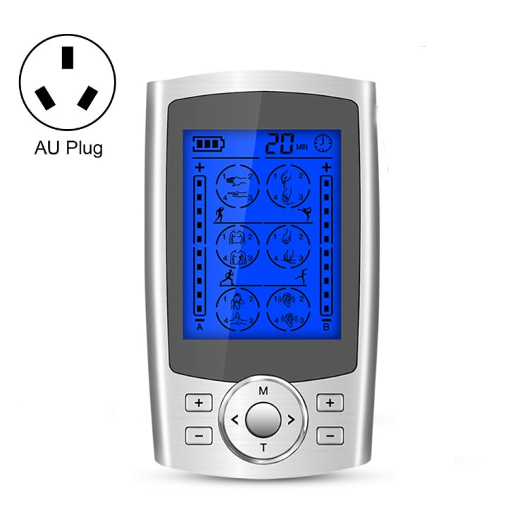 24-Mode Digital Electronic Pulse Massager Intelligent Whole Body Physical Therapy Meridian Massager, Specification: AU Plug( Silver) - Massage & Relaxation by PMC Jewellery | Online Shopping South Africa | PMC Jewellery