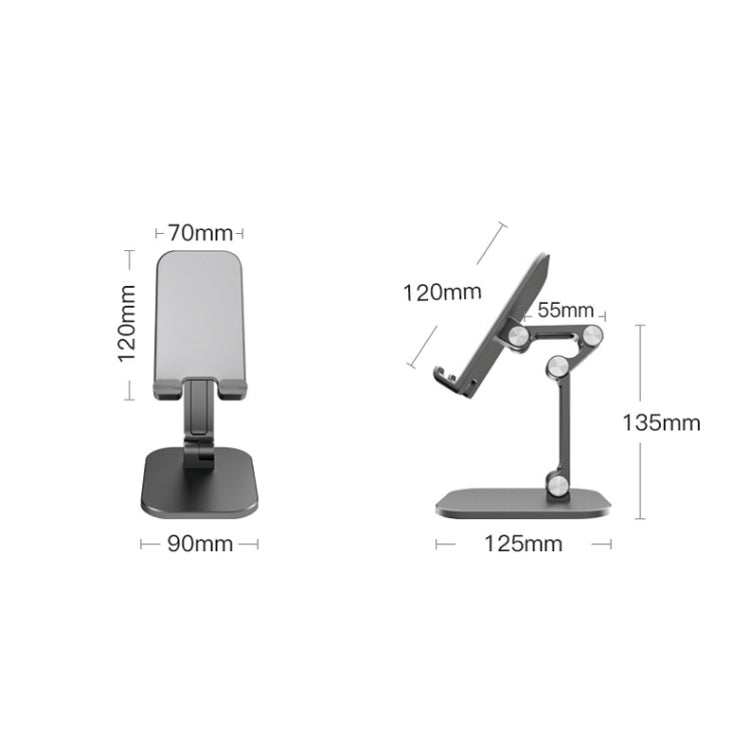 CYX-PH2 Mobile Phone Tablet Desktop Bracket Folding Telescopic Phone Bracket(Black) - Desktop Holder by PMC TechLife | Online Shopping South Africa | PMC TechLife