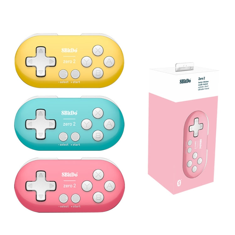 8Bitdo Zero2 Wireless Bluetooth Mini Handle For Switch / Windows / Android / MacOS / Steam / Respeberr(Yellow) - Gamepads by 8Bitdo | Online Shopping South Africa | PMC TechLife