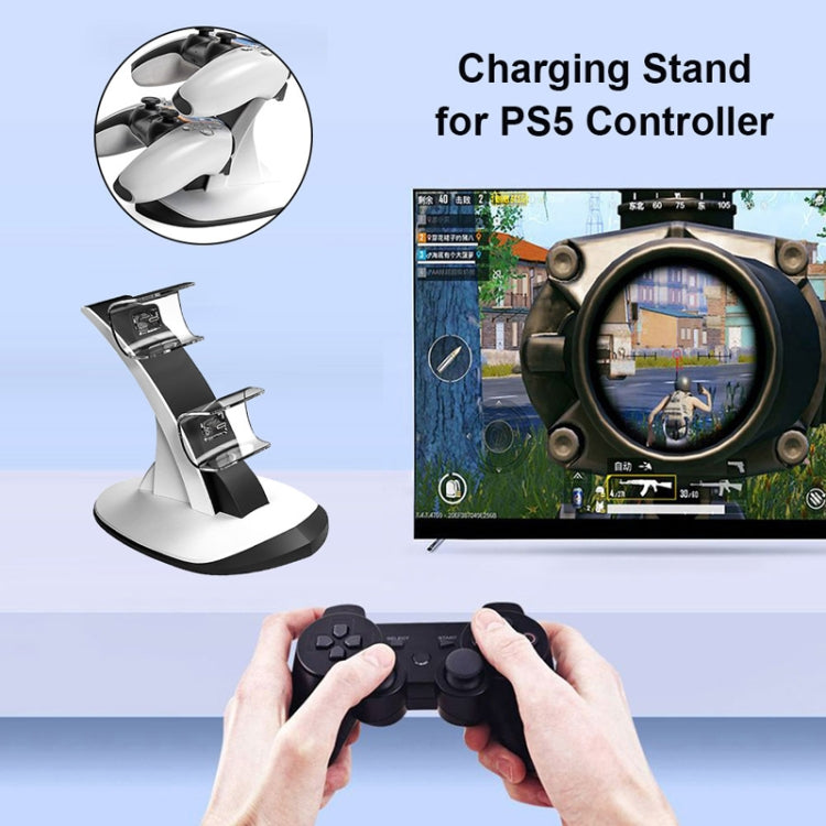 IPLAY HBP-314 Wireless Bluetooth Handle Two-Seater Charger For PS5(White) - free shipping - PMC TechLife - Order now!