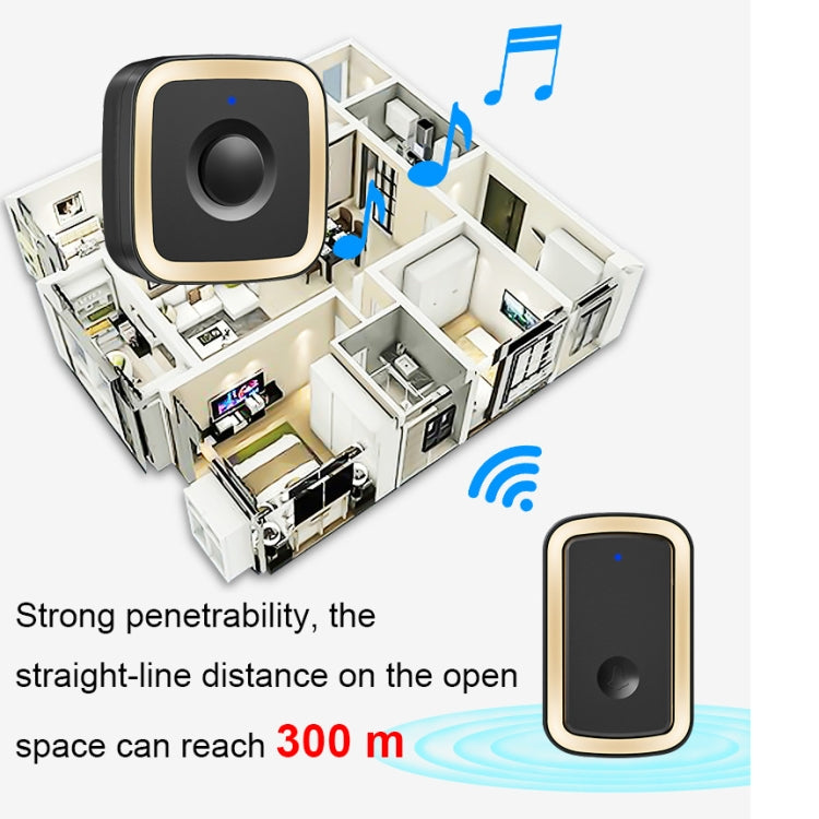 CACAZI A58 1 For 1 Smart Wireless Doorbell without Battery, Plug:UK Plug(Black Silver) - free shipping - PMC TechLife - Order now!