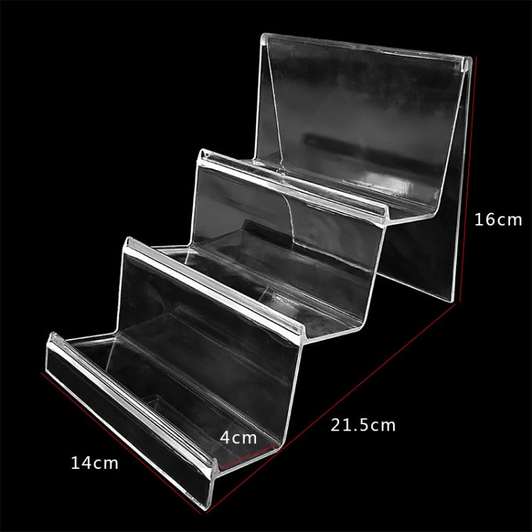 10 PCS Thickened Transparent Wallet Holder Plastic Phone Mask Display Stand Counter Display Stand,Specification: No. 4 3 Layer - Desktop Holder by PMC Jewellery | Online Shopping South Africa | PMC Jewellery