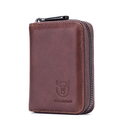 BULL CAPTAIN 05 Head Layer Leather Card Bag Men Casual Leather Driver License Card Package(Brown) - Card & Passport Bags by PMC Jewellery | Online Shopping South Africa | PMC Jewellery