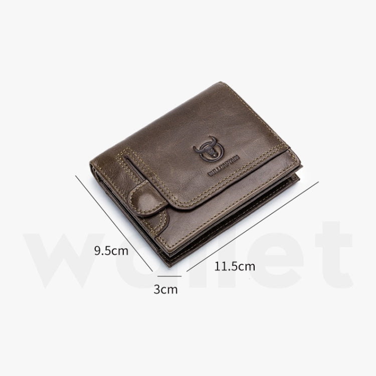 BULL CAPTAIN 037 First-Layer Cowhide Men Leather Wallet Driver License Coin Purse(Brown) - Wallets by BULL CAPTAIN | Online Shopping South Africa | PMC Jewellery