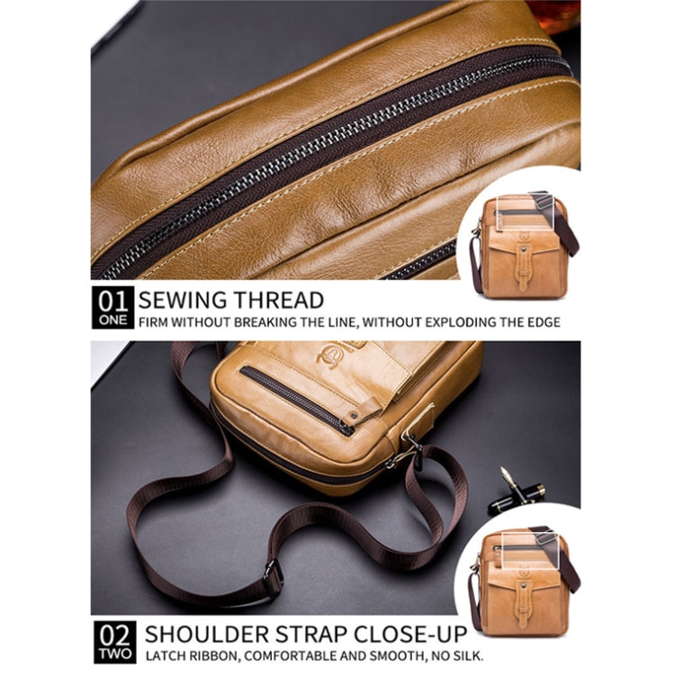 BULL CAPTAIN 053 Men Messenger Bag Cowhide Large Capacity Briefcase, Specification���Large (Dark Brown) - Single-shoulder Bags by BULL CAPTAIN | Online Shopping South Africa | PMC TechLife | Buy Now Pay Later Mobicred
