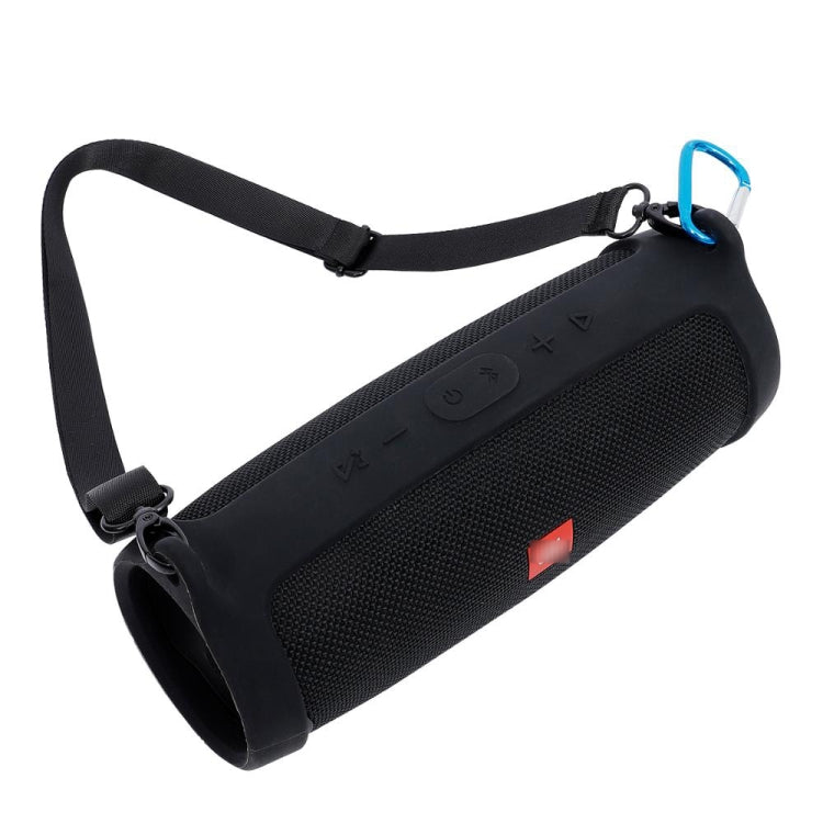 For JBL Charge 4 Bluetooth Speaker Portable Silicone Protective Cover with Shoulder Strap & Carabiner(Red) - Protective Case by PMC TechLife | Online Shopping South Africa | PMC TechLife