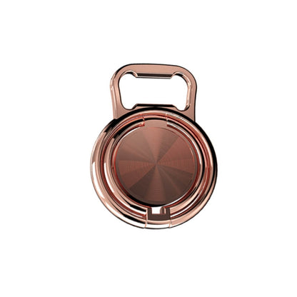 3 PCS Bottle Opener Folding Metal Mobile Phone Bracket Ring Buckle Bracket Car Magnets Live Desktop Bracket(Rose Gold) - Ring Holder by PMC Jewellery | Online Shopping South Africa | PMC Jewellery