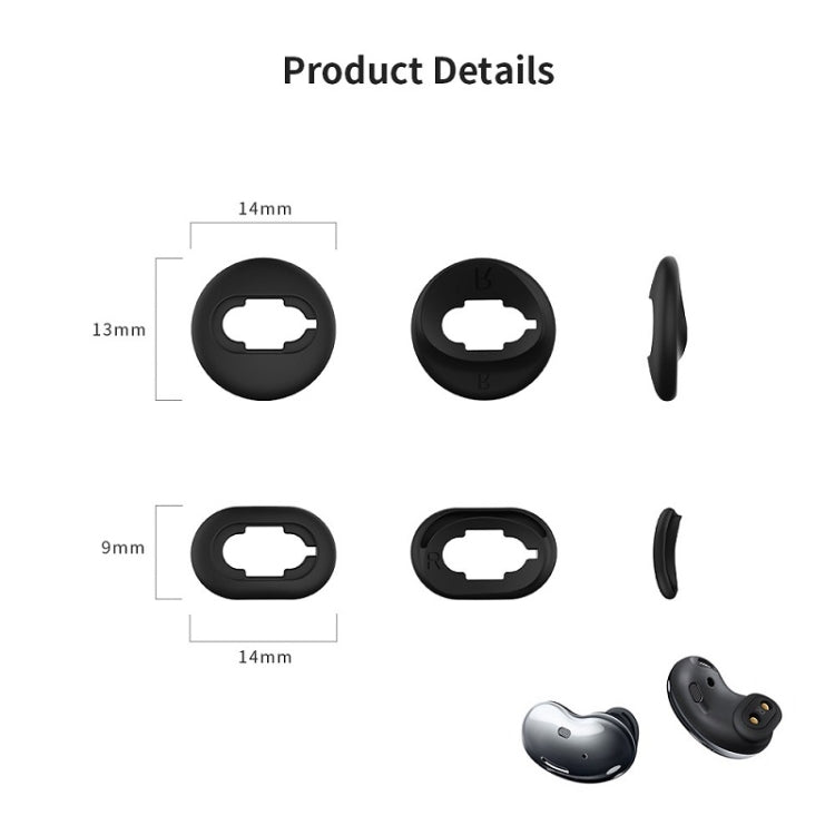 2 Sets Bluetooth Earphone Silicone Earplug Caps For Samsung Galaxy Buds Live(White-2 Pairs) - Anti-dust & Ear Caps by PMC Jewellery | Online Shopping South Africa | PMC Jewellery