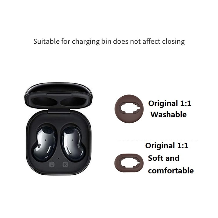 2 Sets Bluetooth Earphone Silicone Earplug Caps For Samsung Galaxy Buds Live(Brown-2 Pairs) - Anti-dust & Ear Caps by PMC Jewellery | Online Shopping South Africa | PMC Jewellery