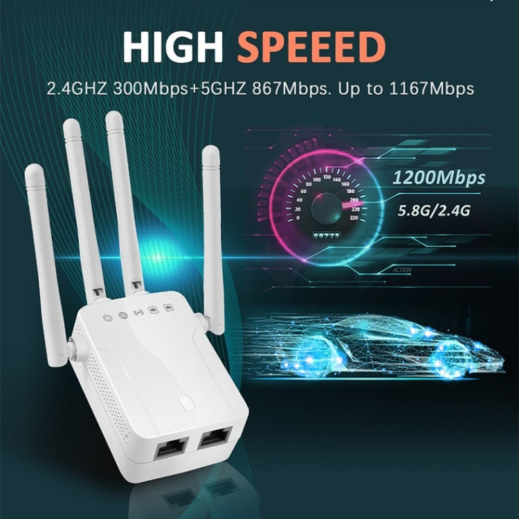 M-95B 300M Repeater WiFi Booster Wireless Signal Expansion Amplifier(White - EU Plug) - Broadband Amplifiers by PMC TechLife | Online Shopping South Africa | PMC TechLife