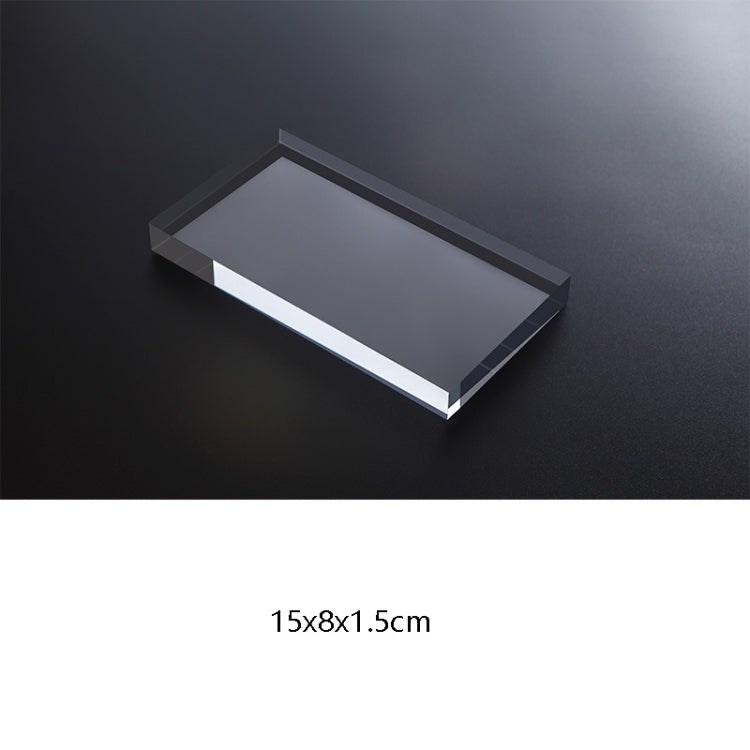 Rectangular 15x8x1.5cm Transparent Acrylic Geometric Photo Props Photography Background Plate Ornaments - Acrylic Props by PMC TechLife | Online Shopping South Africa | PMC TechLife