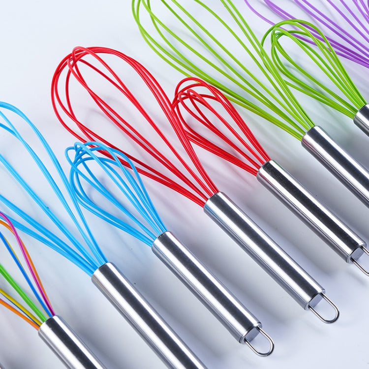 Silicone Egg Beater Home Egg Mixer Kitchen Gadgets Cream Baking Tools, Colour: 10 inch Blue - Stirrer & Squeezer by PMC TechLife | Online Shopping South Africa | PMC TechLife