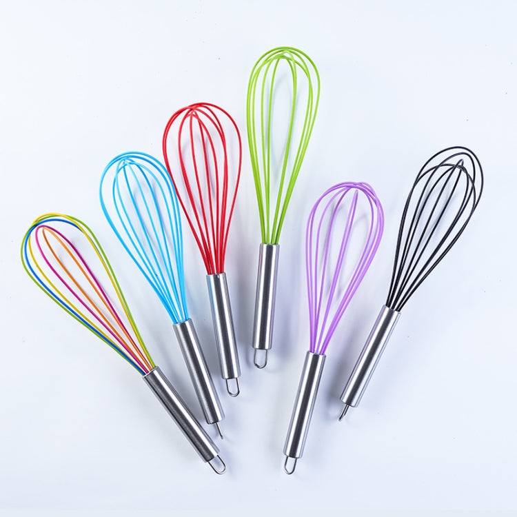 Silicone Egg Beater Home Egg Mixer Kitchen Gadgets Cream Baking Tools, Colour: 8 inch Purple - Stirrer & Squeezer by PMC TechLife | Online Shopping South Africa | PMC TechLife