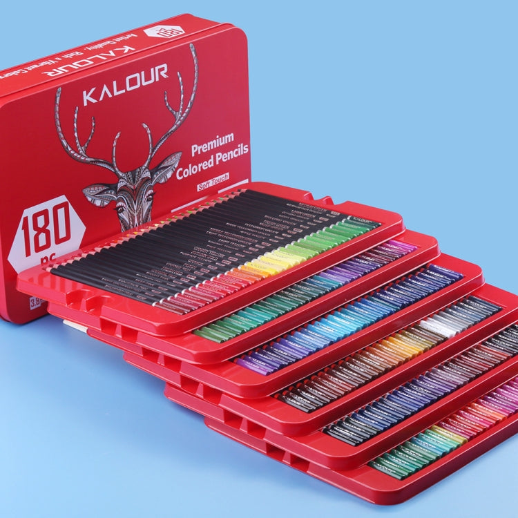 KALOUR 180 Colors Color Lead Set Painted Pencils Art Painting Supplies(Iron Box) - Art Supplies by KALOUR | Online Shopping South Africa | PMC Jewellery