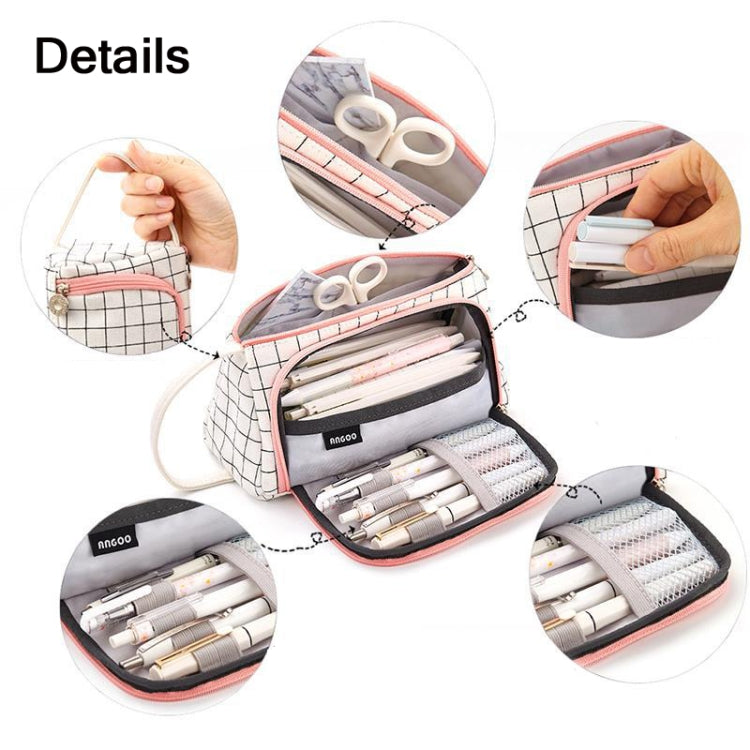 Angoo Large Capacity Pencil Case Cute Canvas Stationery Bag, Color: Daisy - Pen Holder by Angoo | Online Shopping South Africa | PMC TechLife | Buy Now Pay Later Mobicred